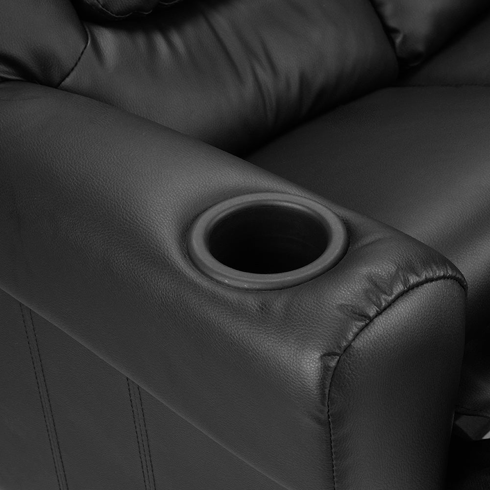 Kairo Kids Recliner Sofa – Black – Double Seater