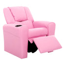 Kids Leather Recliner Chair - Pink