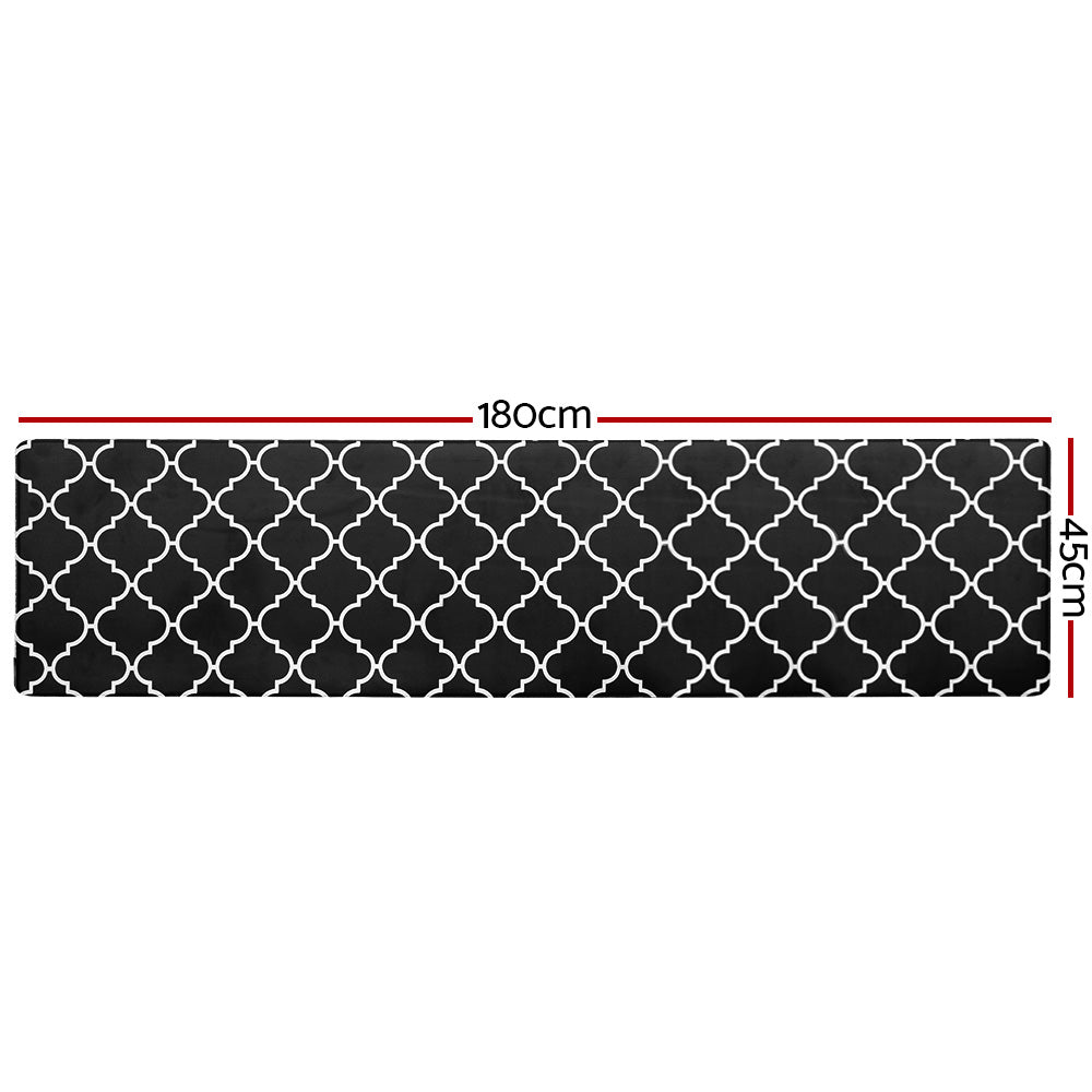 Juno Modern Rug – White – 45 × 180 cm