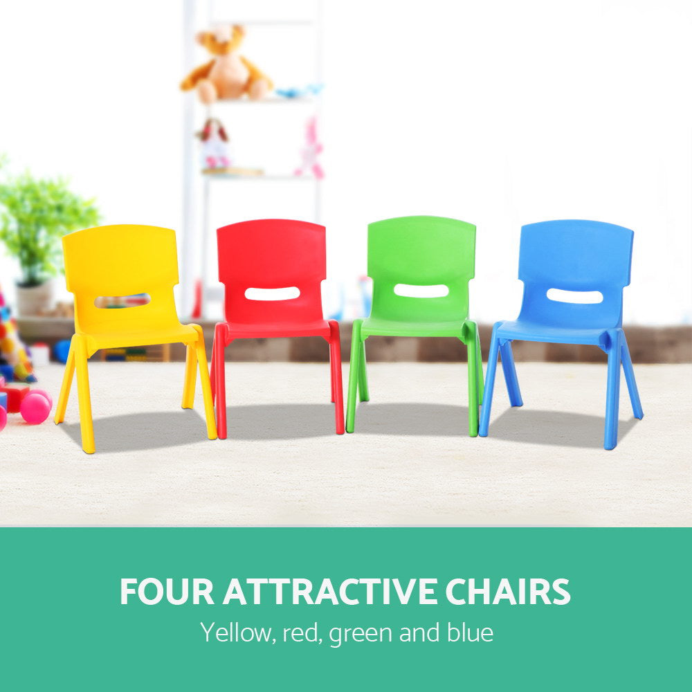 Playhaus Kids Activity Chairs – Yellow – Set of 4