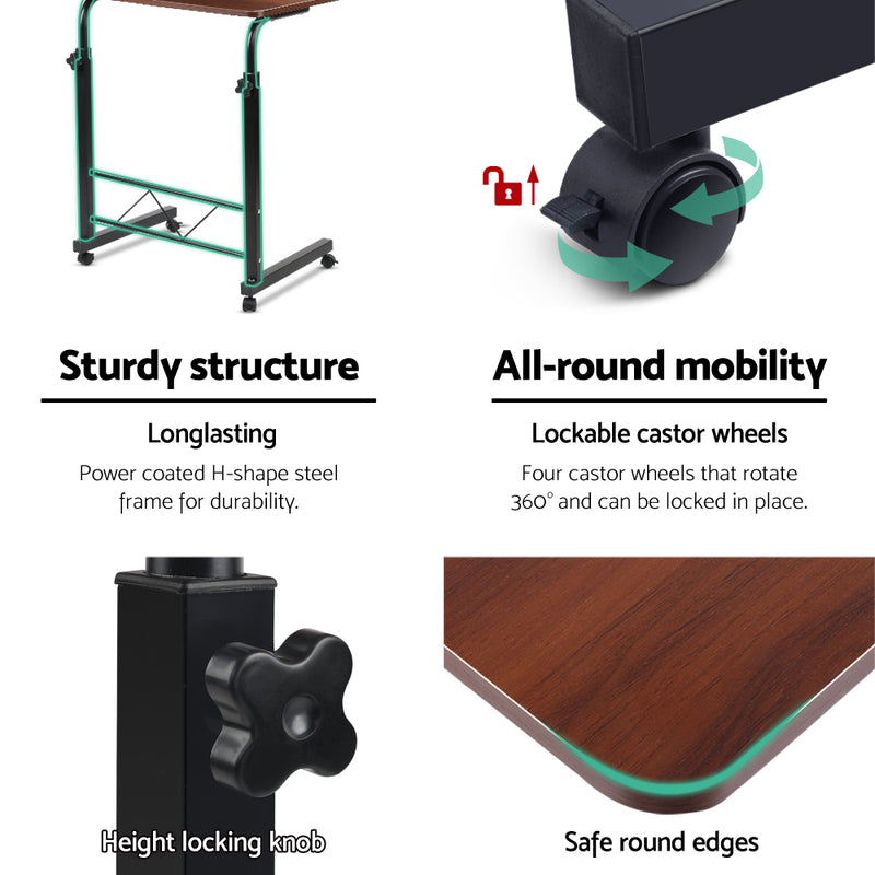 Adjustable Laptop Table - 60CM -Dark Wood - DELETE