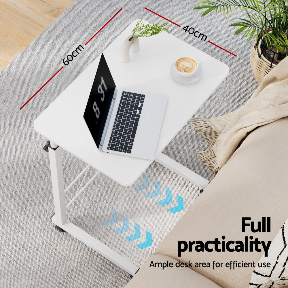 Luxora Mobile Laptop Desk – White – 60 cm