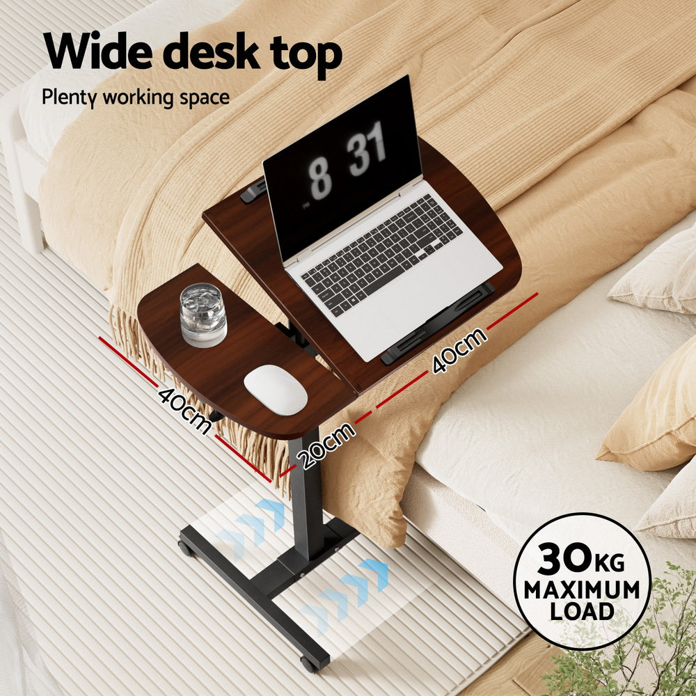 Sevon Mobile Laptop Desk – Walnut – 60 cm