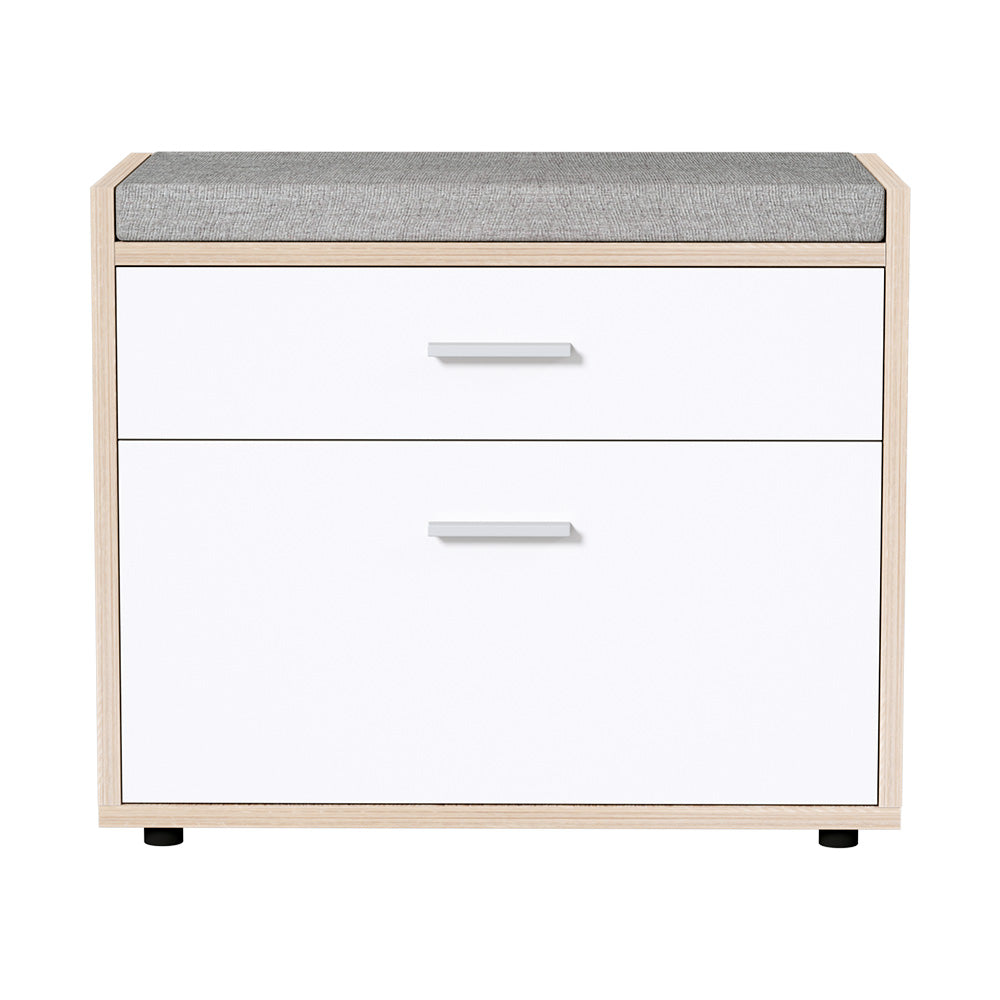 Veston Shoe Storage Bench – White – 60 cm