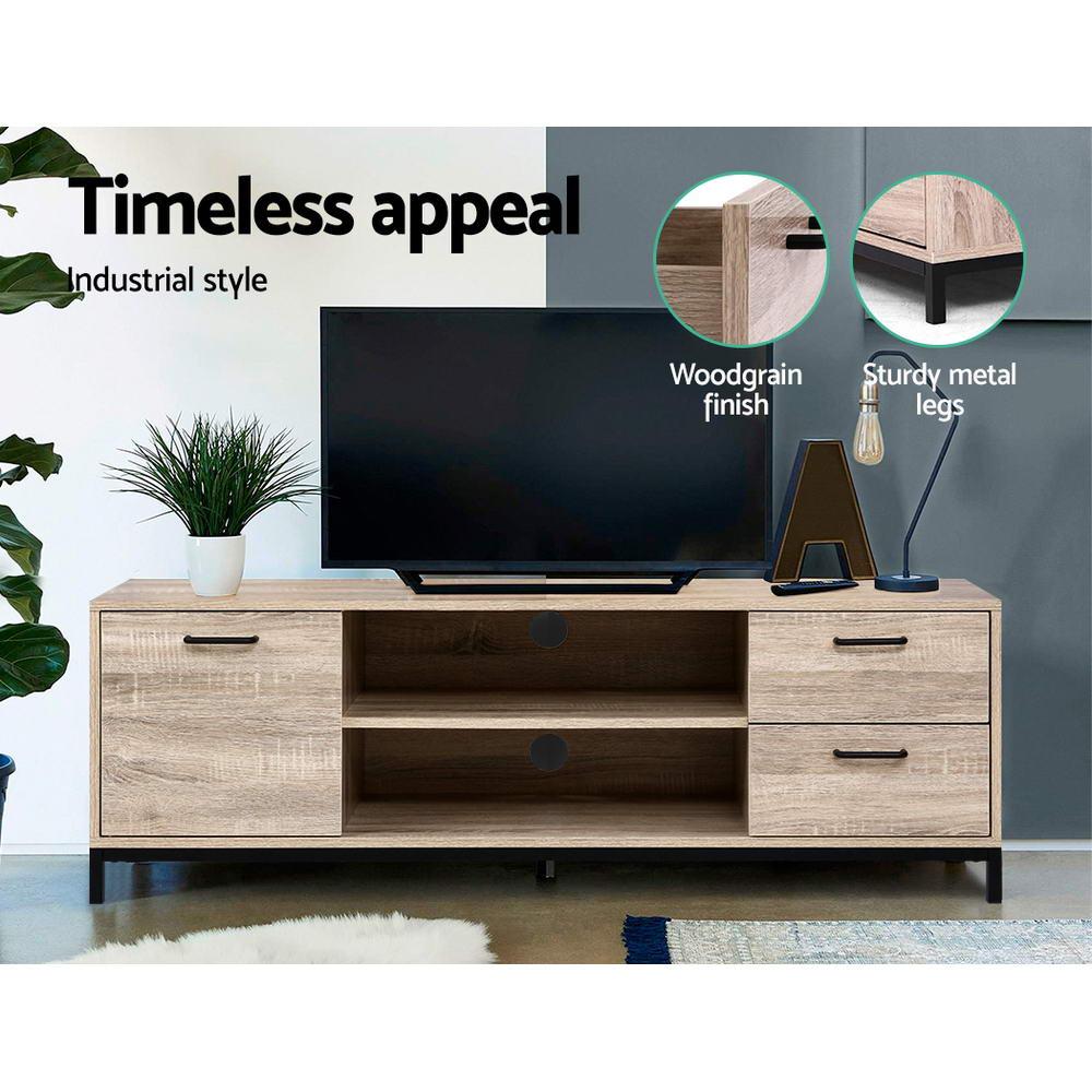 Camden TV Entertainment Unit – Oak – 132 cm