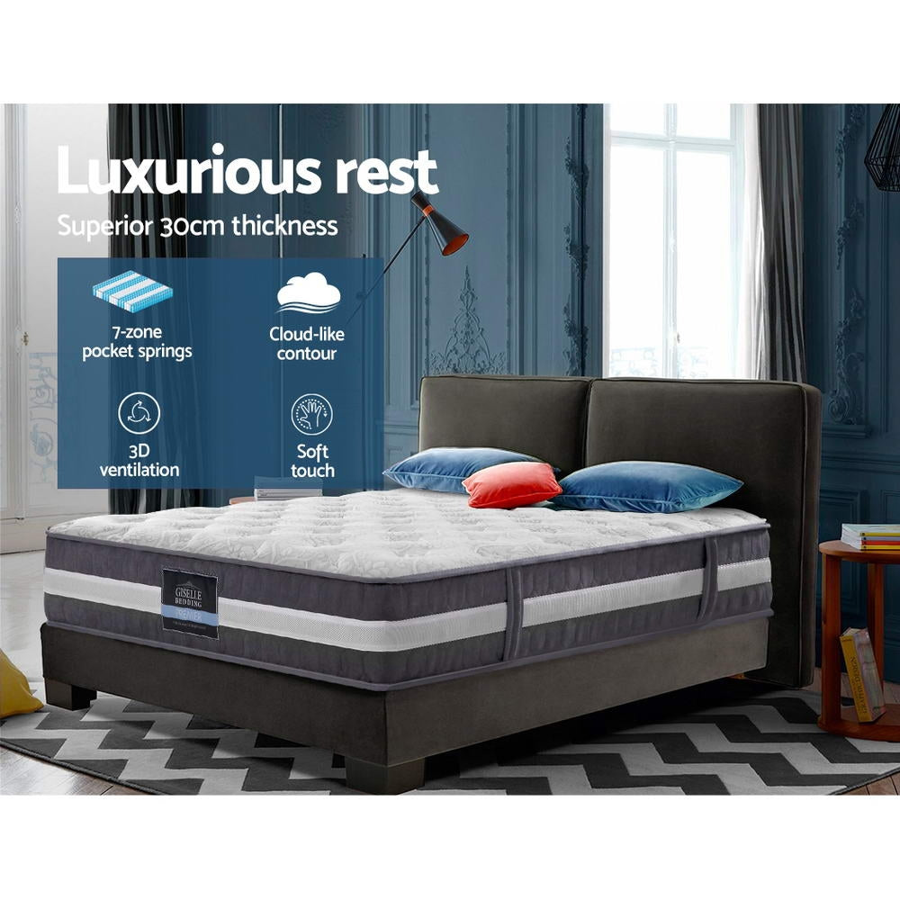 Marston Pocket Spring Tight Top Mattress – White – Queen