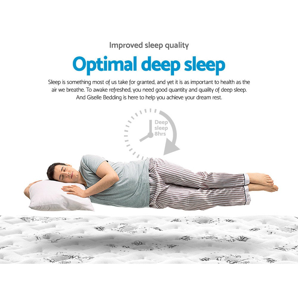 Alderon Pillow Top Mattress – White – King Single