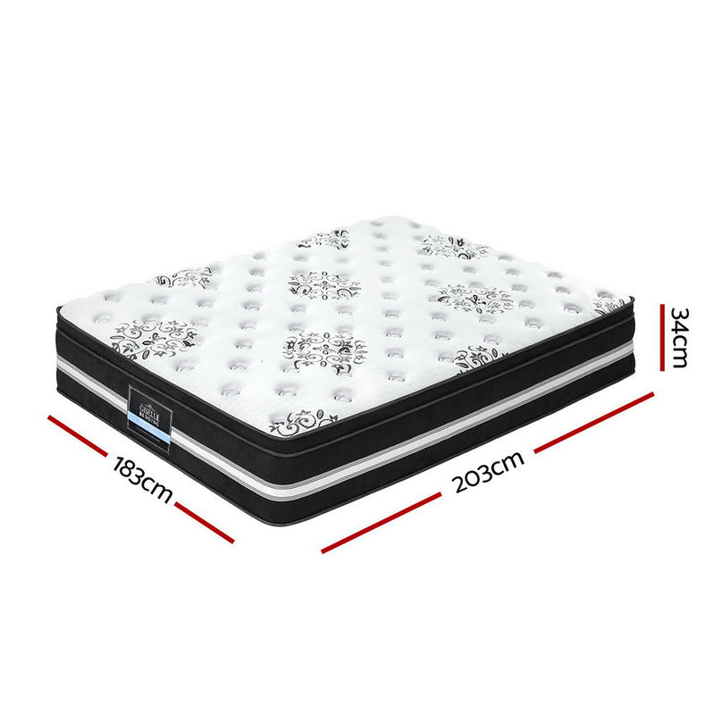 KING Size - Cool Gel Euro Top Foam Mattress - 34cm