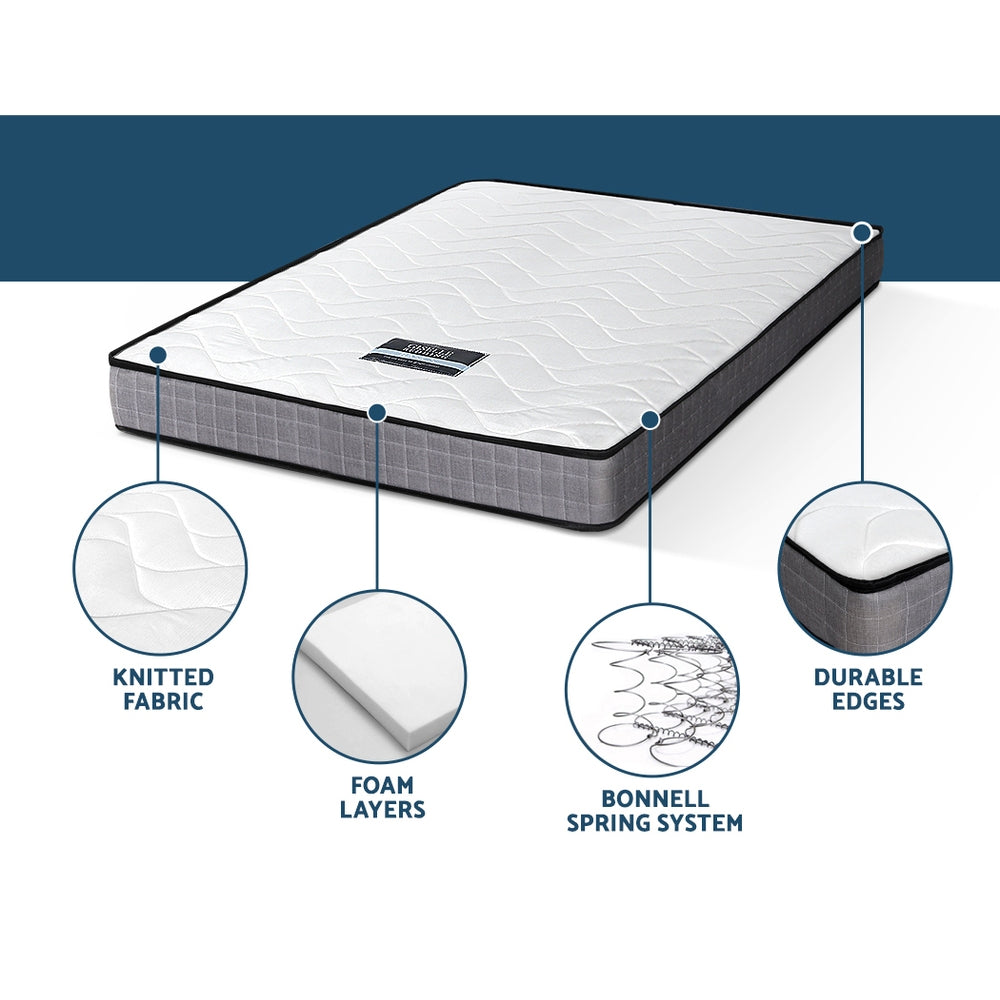Zenith Spring Mattress – White – King Single