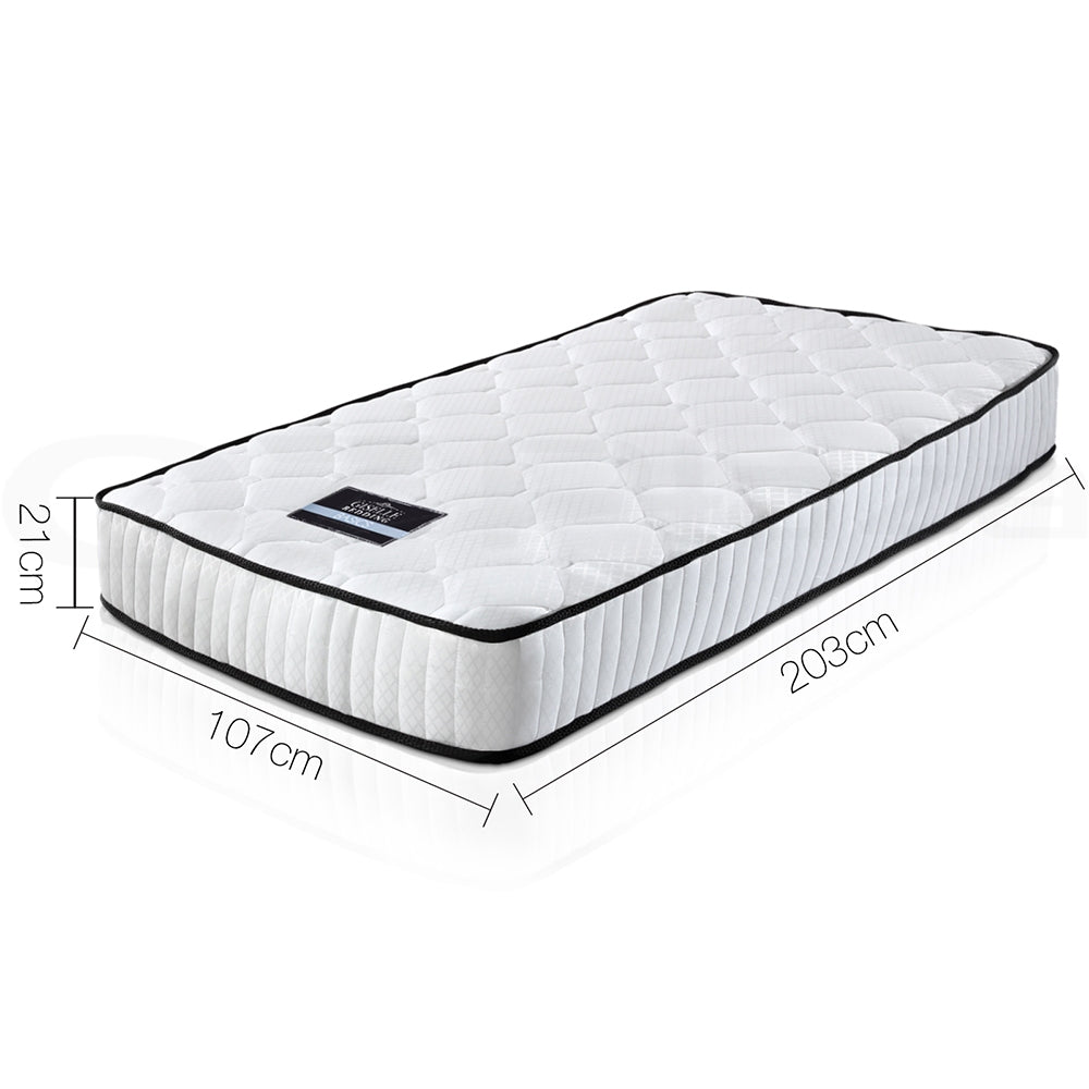 Serano Pocket Spring Mattress – White – King Single