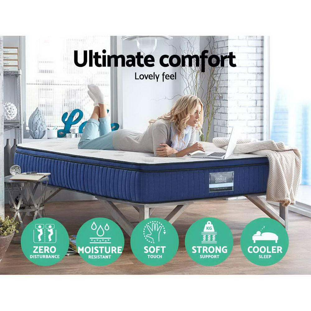 Meridian Cool Gel Memory Foam Euro Top Mattress – White – Double