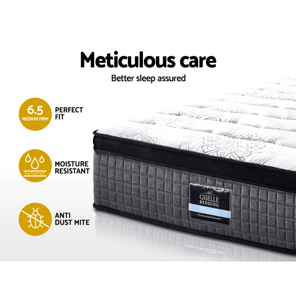 Evander Latex Foam Euro Top Mattress – White – King Single