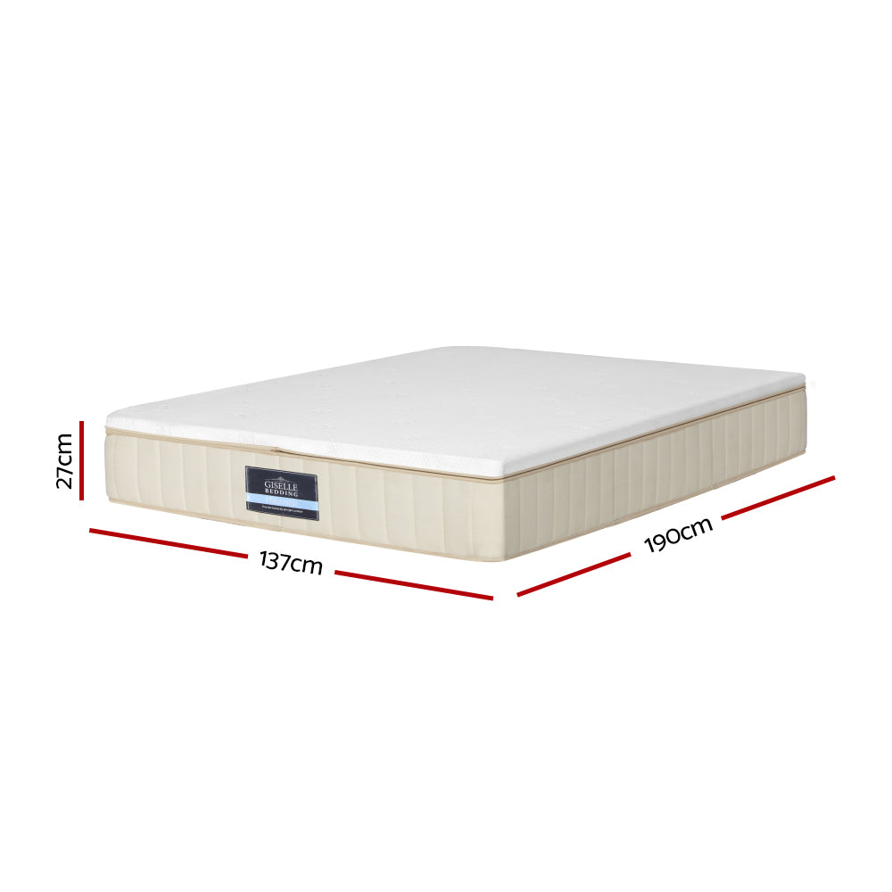 Nara Double Sided Pocket Spring Mattress – White – Double