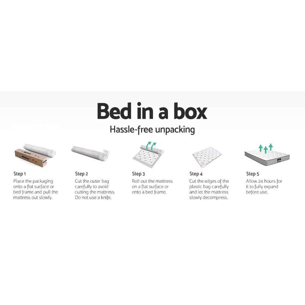Nara Double Sided Pocket Spring Mattress – White – Double