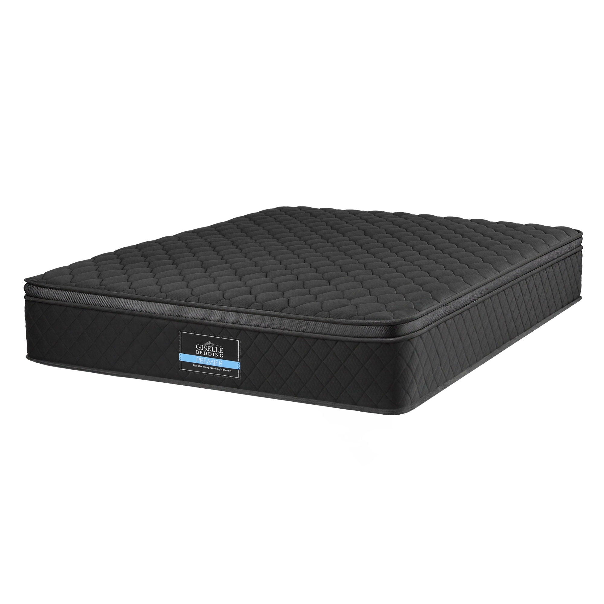 Atlas Mattress 34cm Euro Top 5-Zone Pocket Spring Black – Double