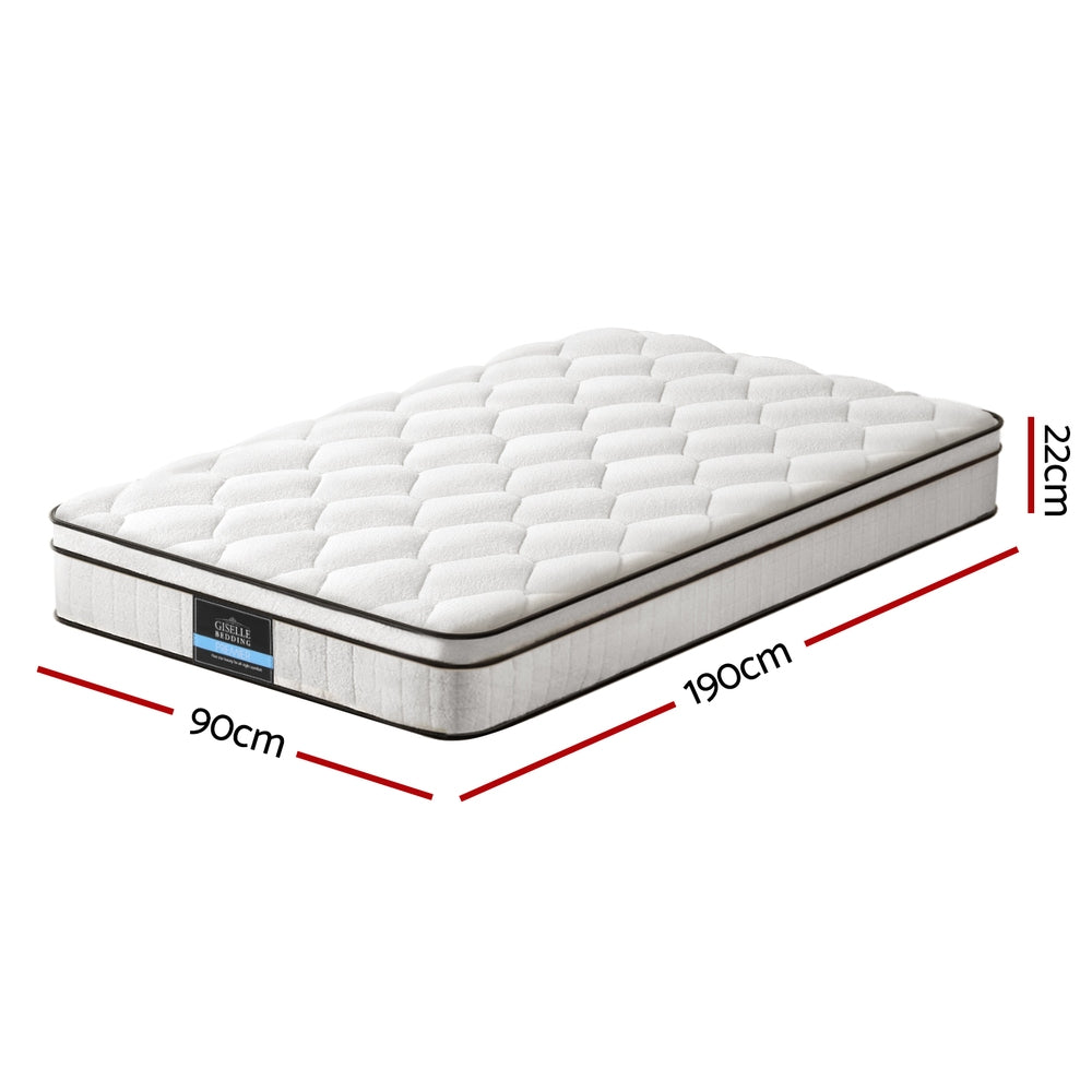 Tranquil Euro Top Mattress – White – Single