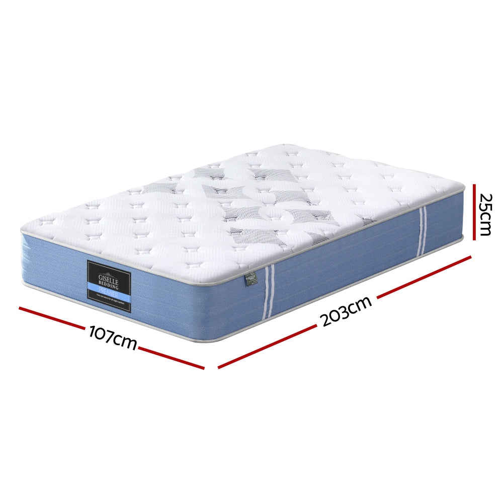 VelvetRest Euro Top Mattress – White – King Single