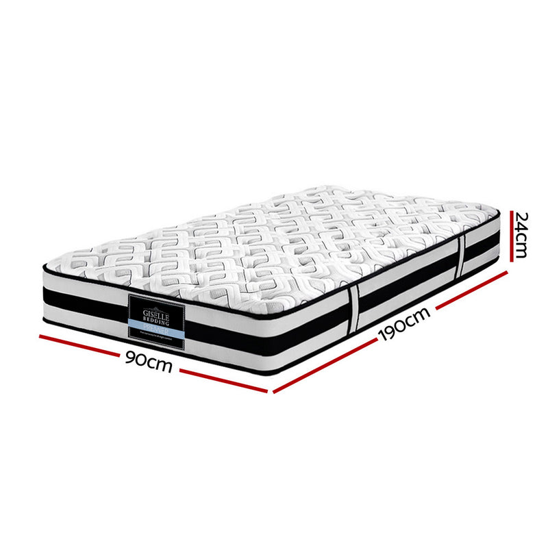 SINGLE Size - Super Firm Single Mattress - 24cm