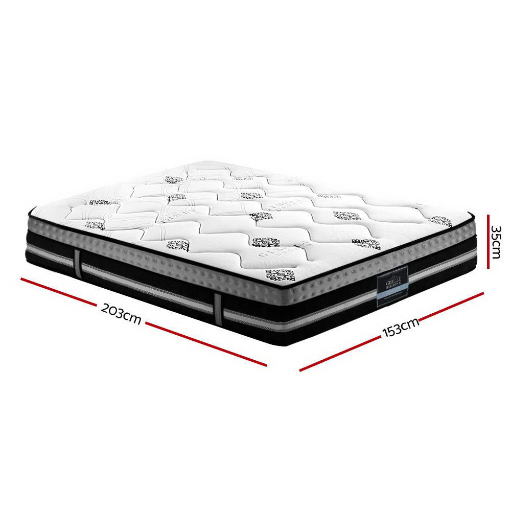 Galaxy Cool Gel Memory Foam Euro Top Mattress – White – Queen
