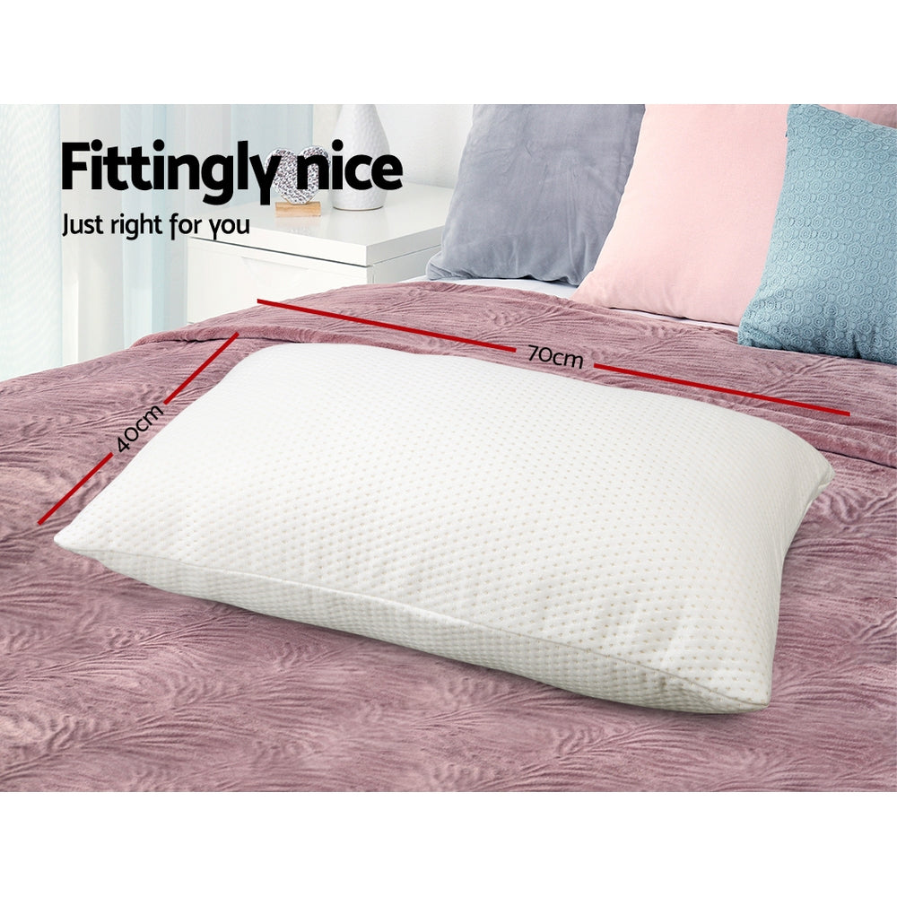 Sera Memory Foam Pillows – White – Twin Pack