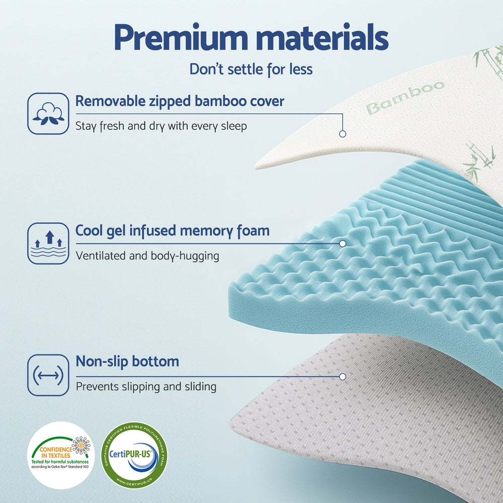 Moonrise Gel Foam Mattress – White – King Single