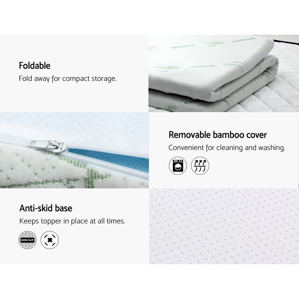 EverSleep Gel Memory Foam Mattress Topper – White – Double