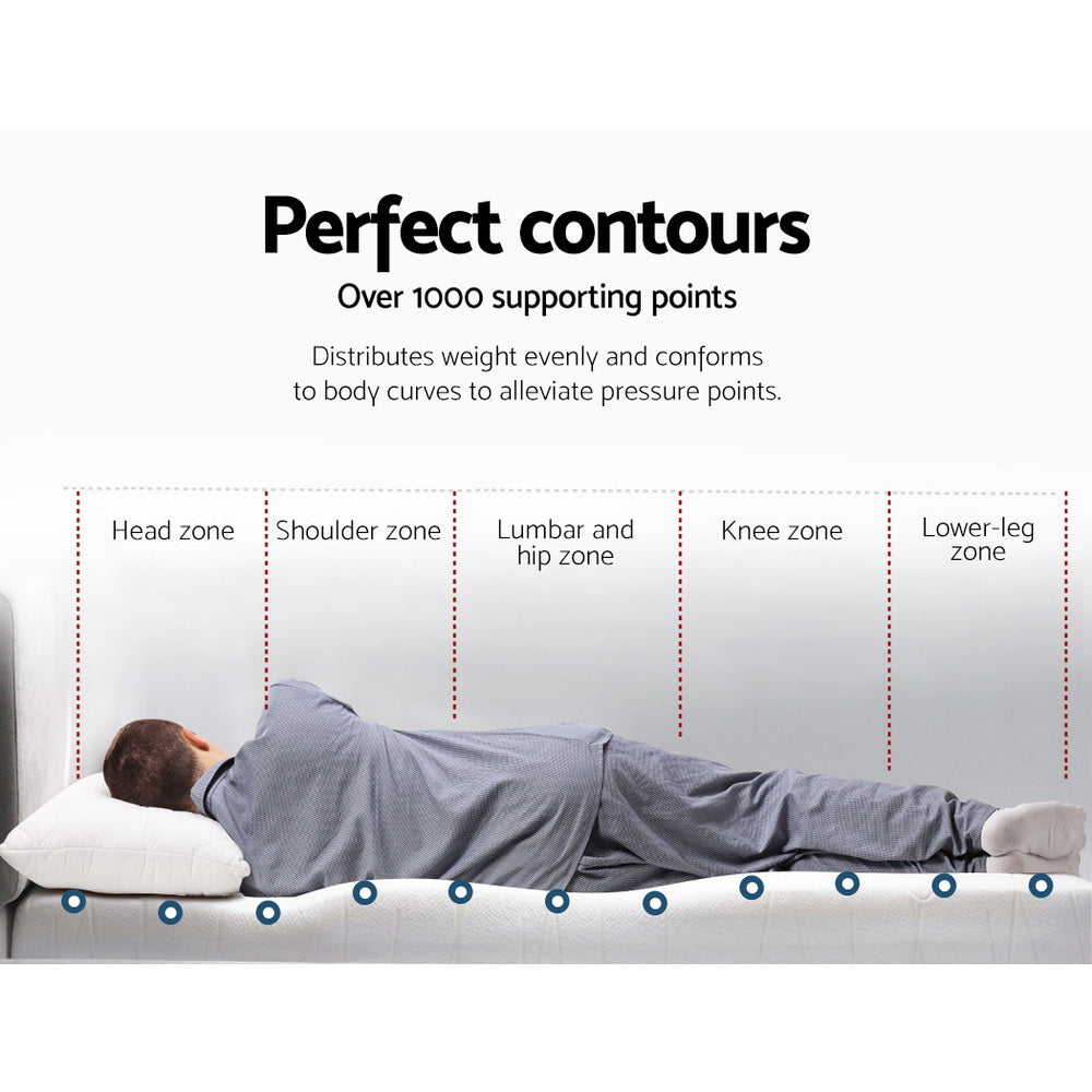 Halston Gel Memory Foam Mattress Topper – White – Double