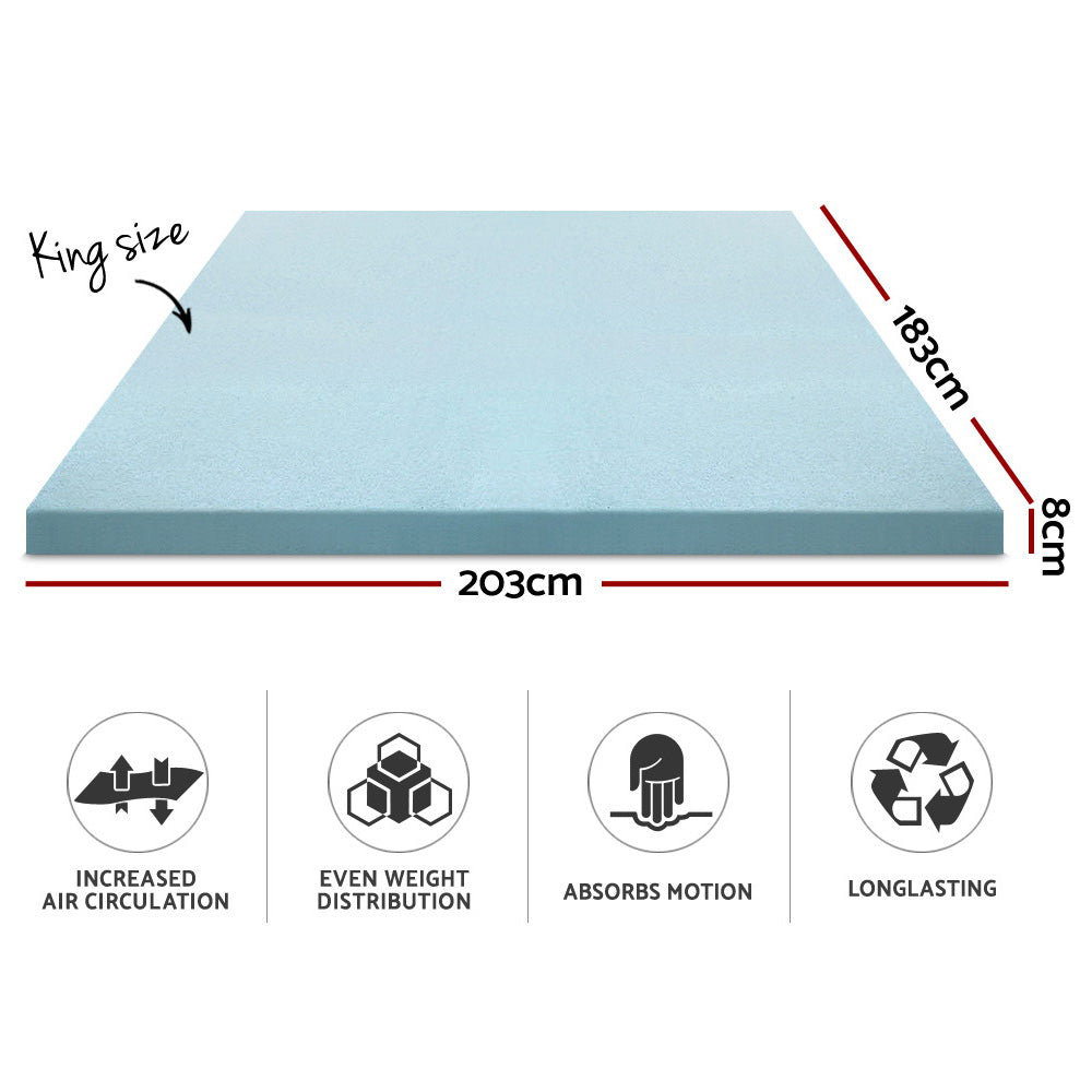 Marston Gel Memory Foam Mattress Topper – White – Double