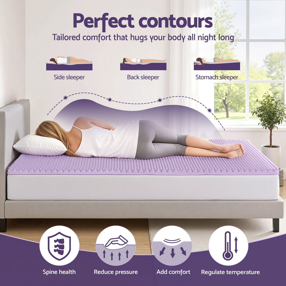 Sage Memory Foam Mattress Topper – White – King