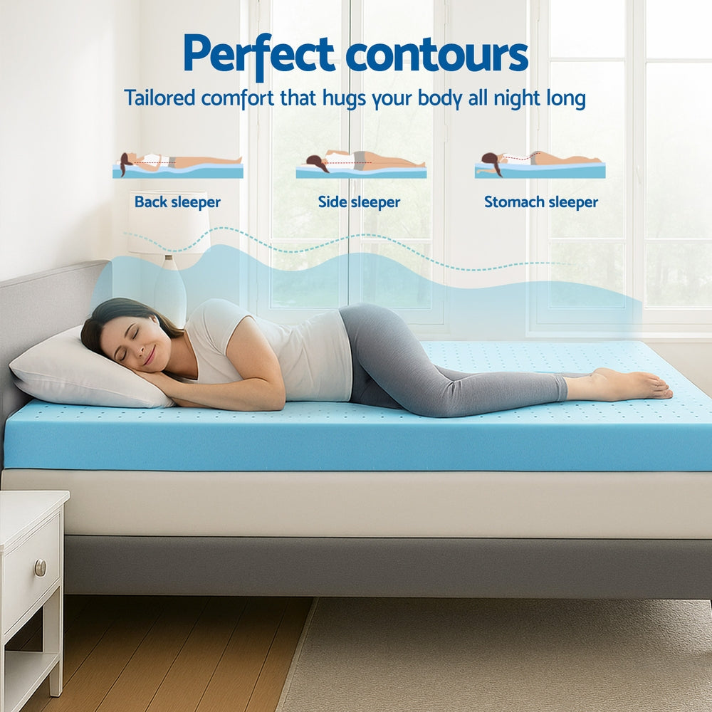 Nightfall Gel Foam Mattress Topper – White – Queen