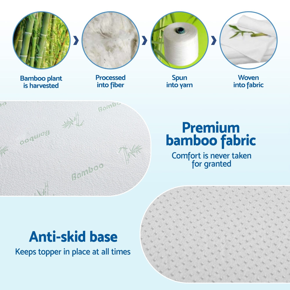 Nightfall Gel Foam Mattress Topper – White – Queen