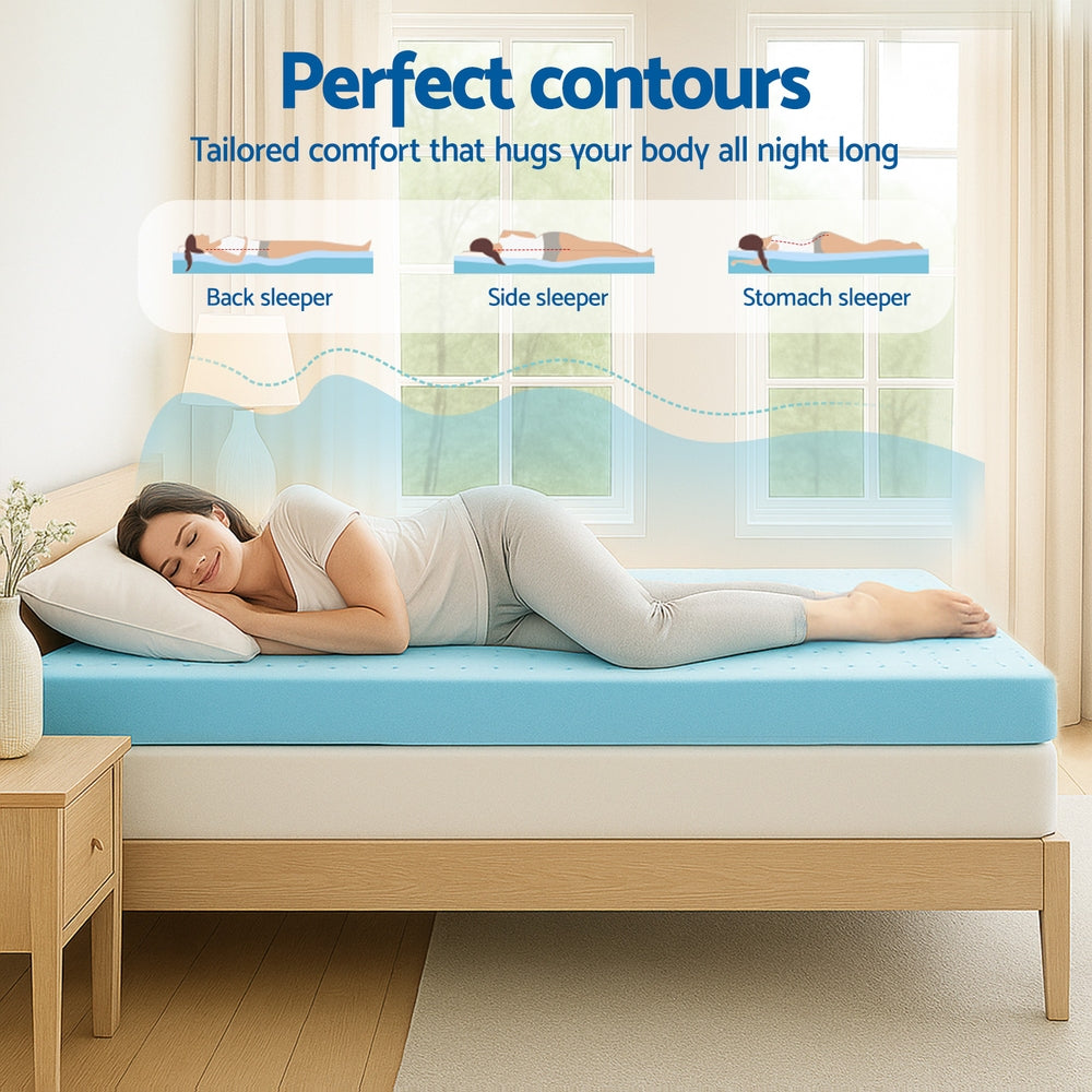 Soothe Gel Foam Mattress Topper – White – Single