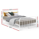 DOUBLE Size - Metal Bed Frame - White