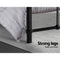 KING SINGLE Size - Country Style Metal Bed Frame - Black