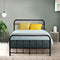 KING SINGLE Size - Country Style Metal Bed Frame - Black