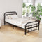 SINGLE Size - Country Style Metal Bed Frame - Black