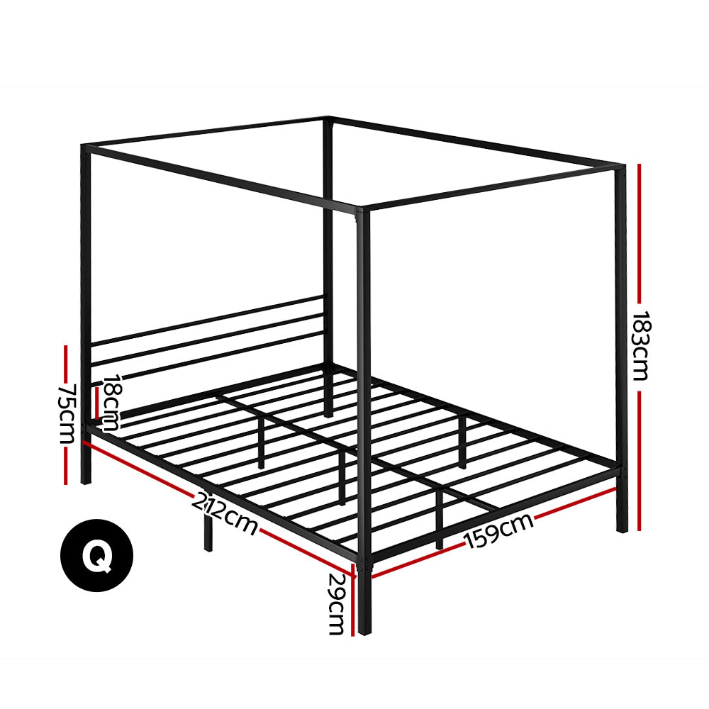 Kensington Bed Base – Black – Queen