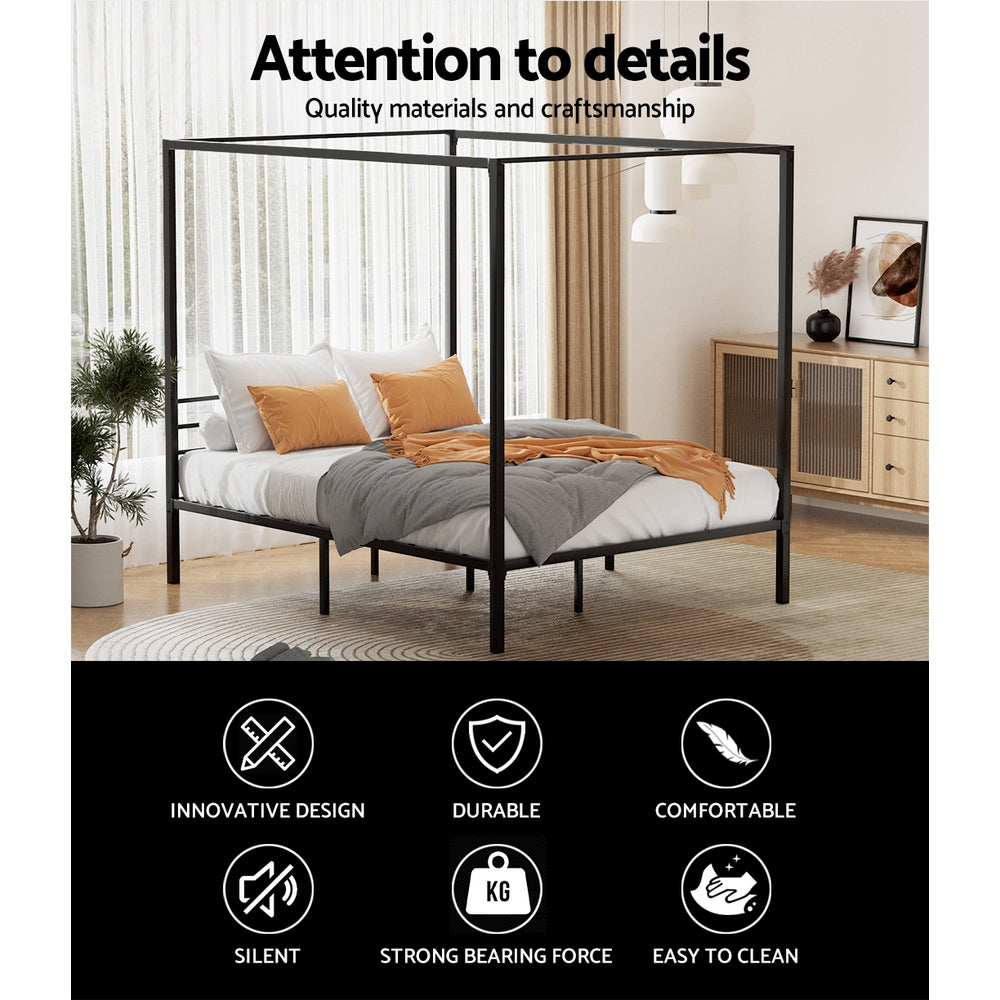 Kensington Bed Base – Black – Queen