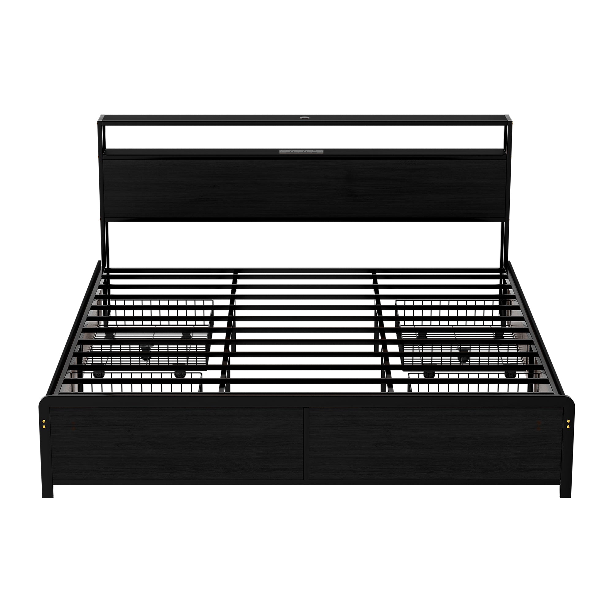 Atlas Metal Bed Frame – Black – King