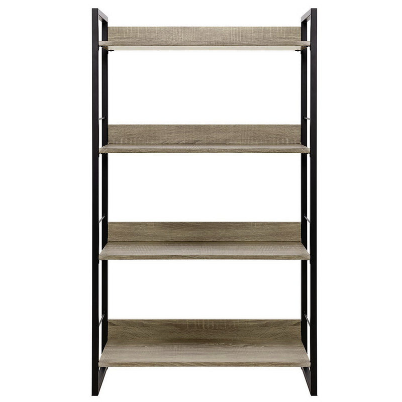 4 Tier Bookshelf - Black and Oak