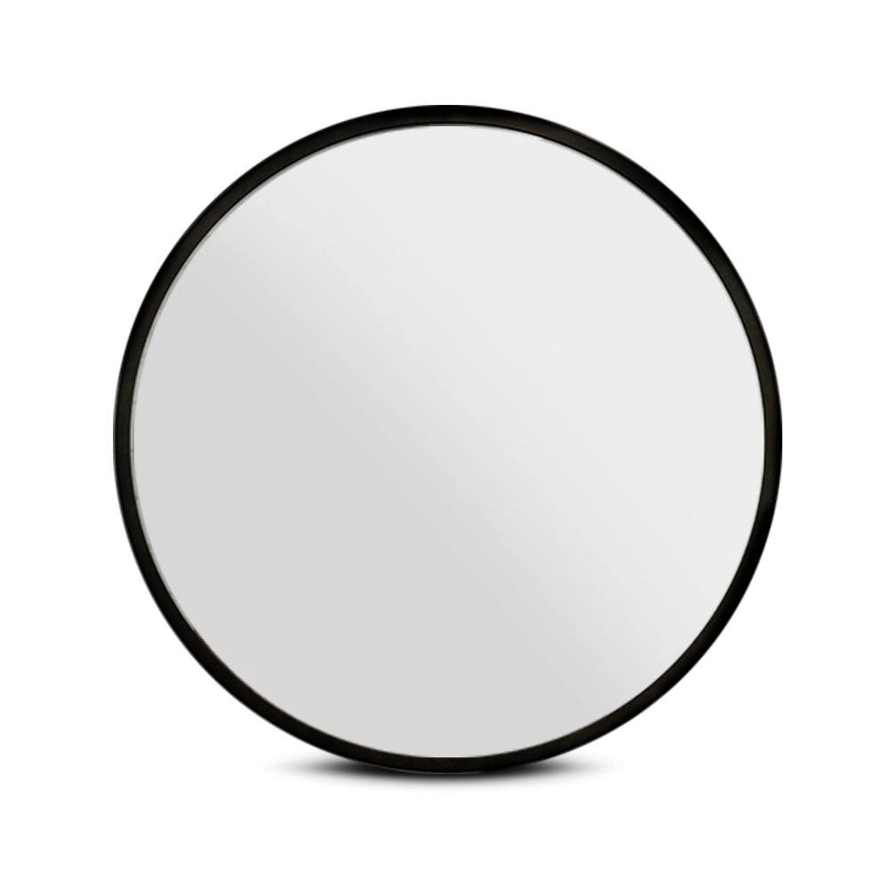 Hudson Round Wall Mirror – Black – 80 cm