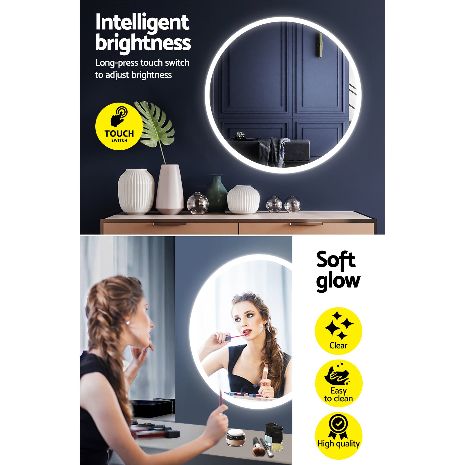 Lumina LED Wall Mirror – Round – 90 cm