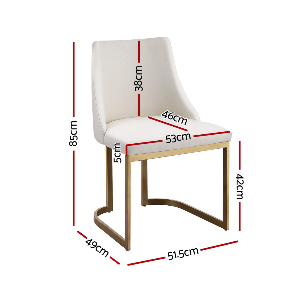 Balen Linen Dining Chairs – Beige – Set of 2