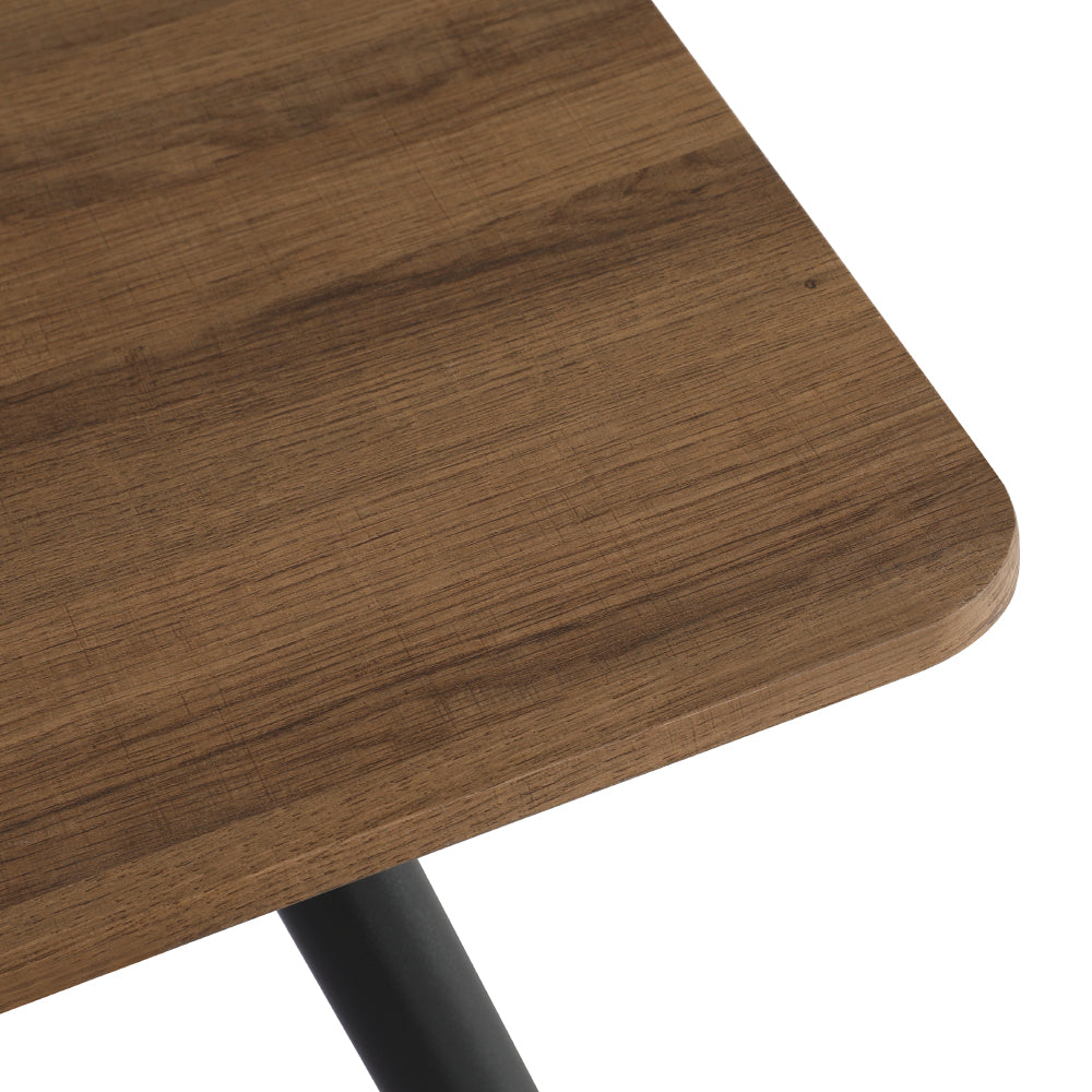 Caleb Rectangular Dining Table – Pine & Black – 120 cm