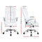 8 Point Leather Massage Office Chair - White