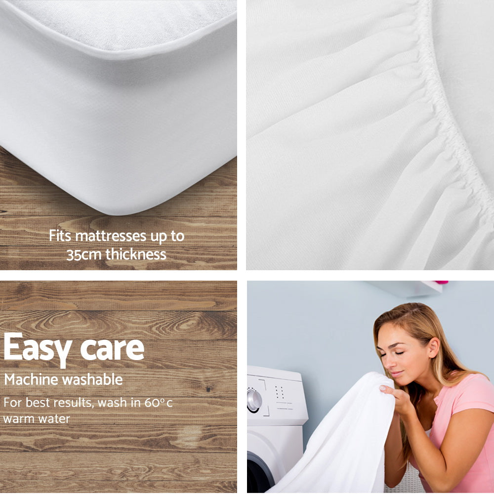 Bamboo Waterproof Mattress Protector – Single