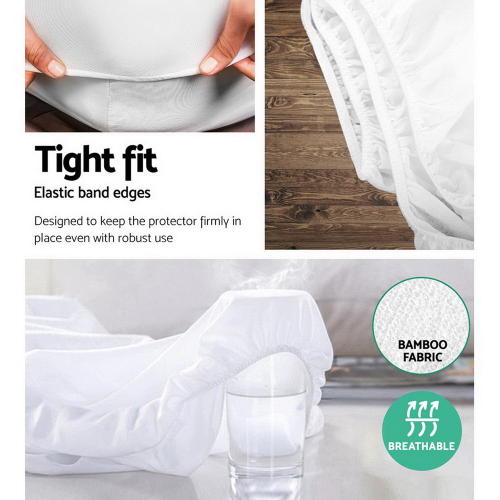 Bamboo Waterproof Mattress Protector – Single