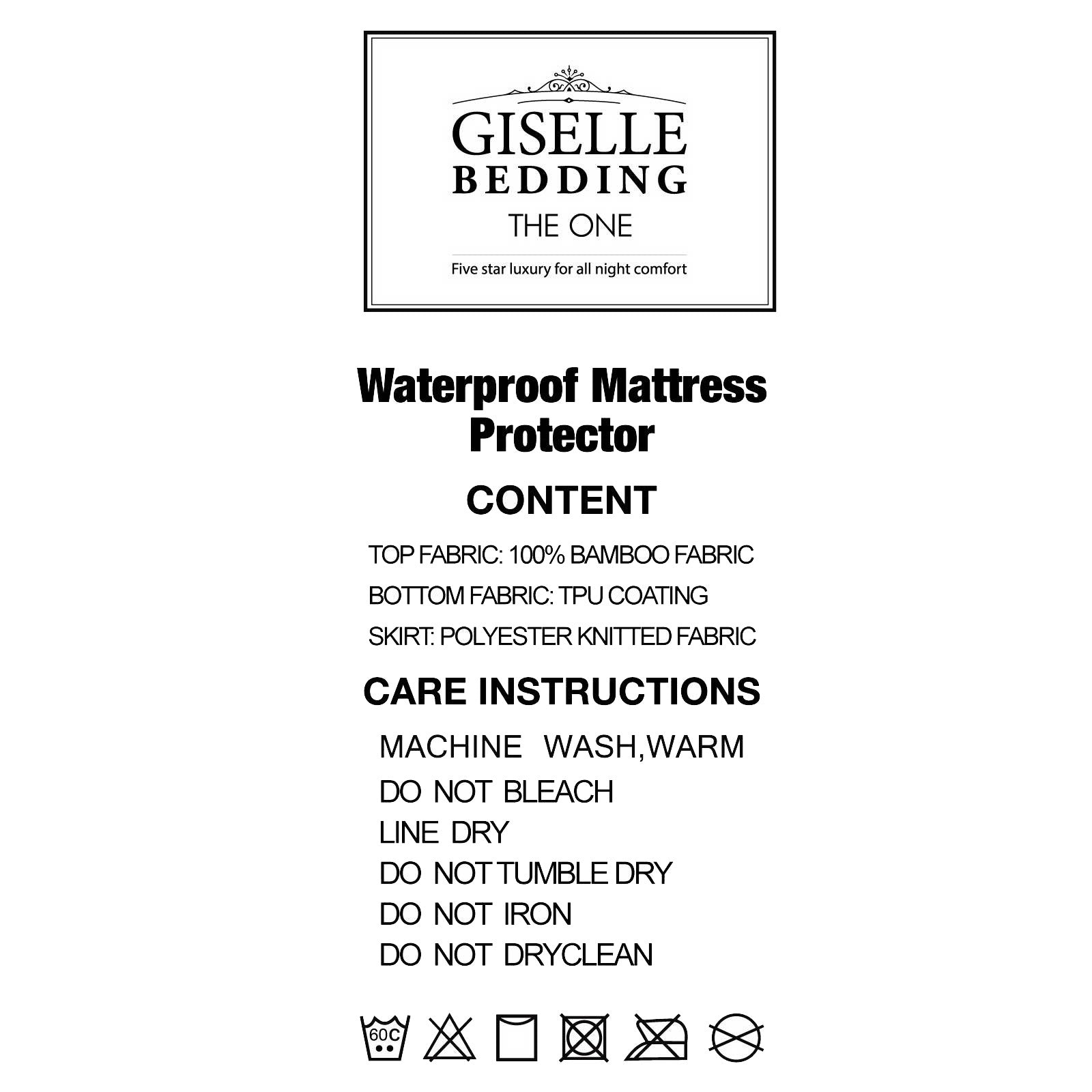 Bamboo Waterproof Mattress Protector – Single