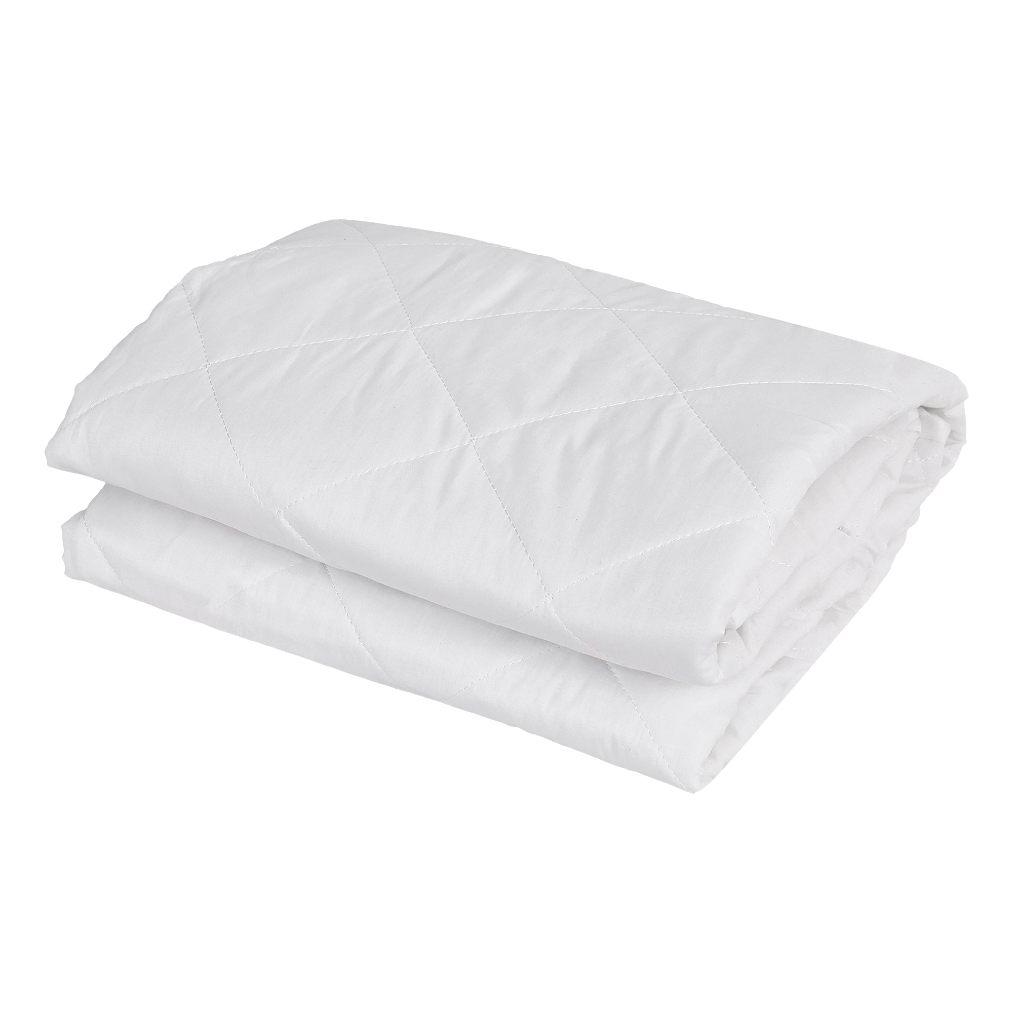 Calderon Cotton Quilted Mattress Protector – White – Queen