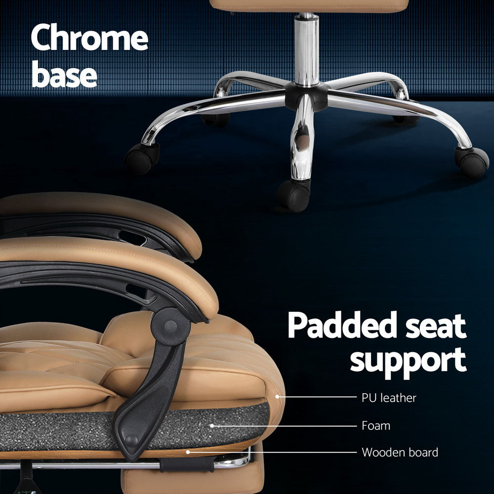 Flexi Executive Office Chair with Footrest – Espresso – Standard